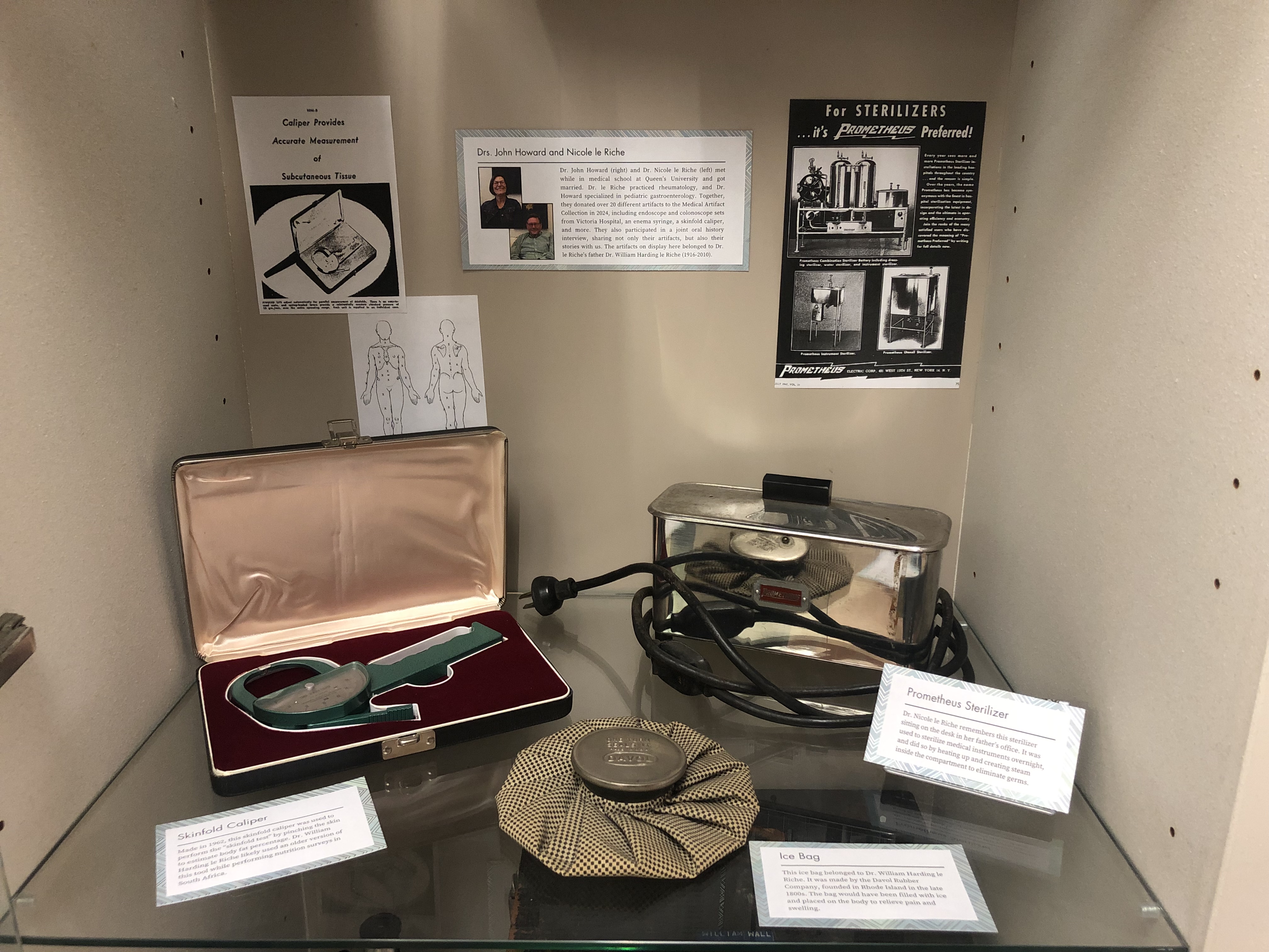 Middle shelf of display case